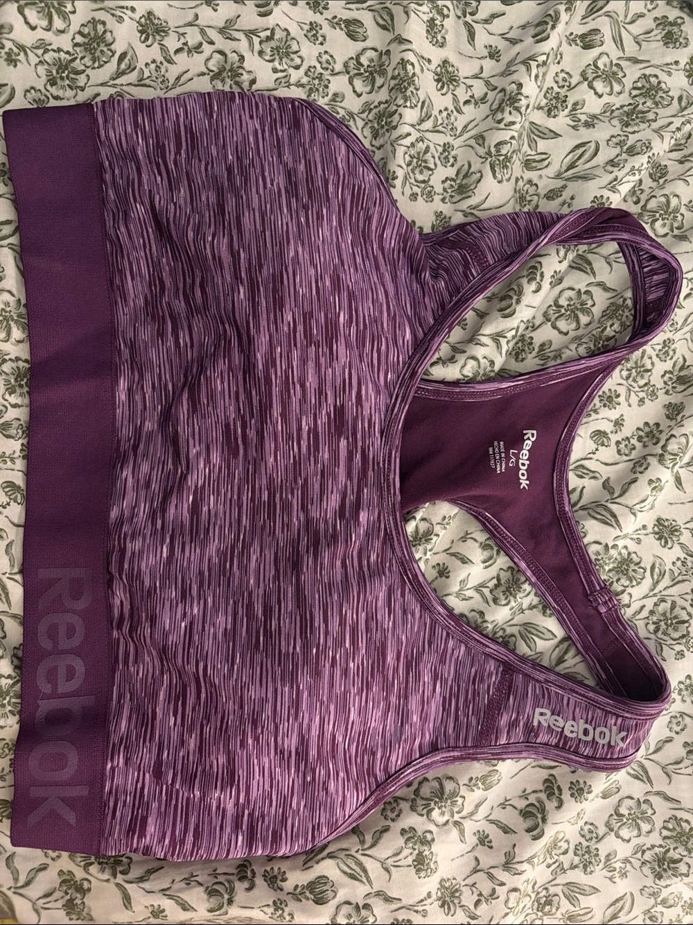 Reebok sports bra purple
